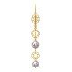 Floral Pearl Hook Gold Earring