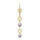 Floral Pearl Hook Gold Earring