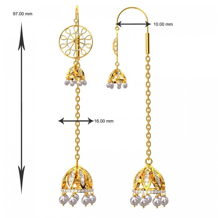 Mughal Long Chain Earring