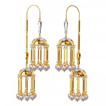 Sui Dhaga Gold Earring