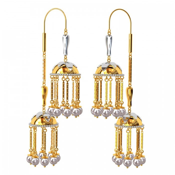 Sui Dhaga Gold Earring