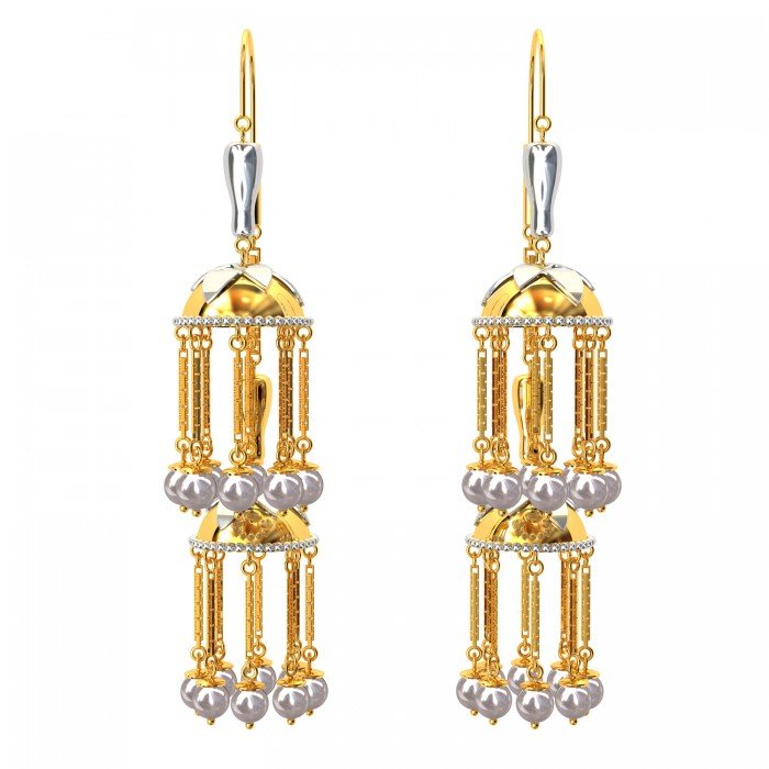 Sui Dhaga Gold Earring