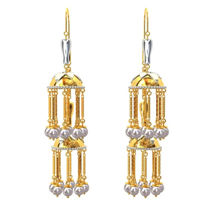 Saanavi Gold Sui Dhaga Earrings