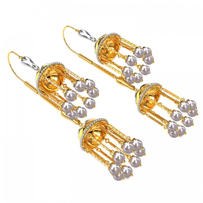 Sui Dhaga Gold Earring