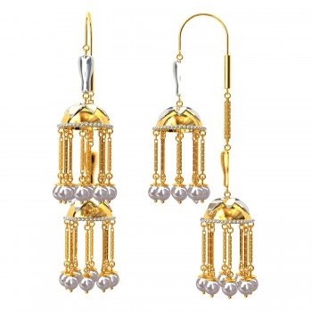 Sui Dhaga Gold Earring