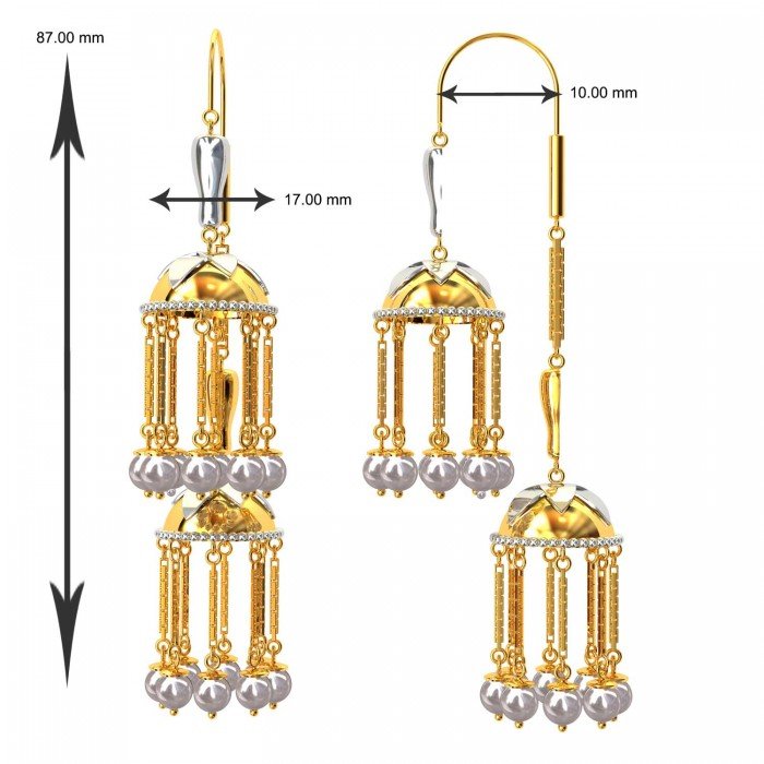 Sui Dhaga Gold Earring