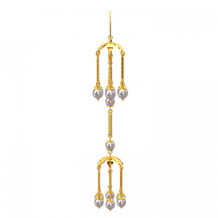 Double Jhumka Pearl Earrings