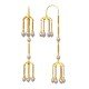 Double Jhumka Pearl Earrings