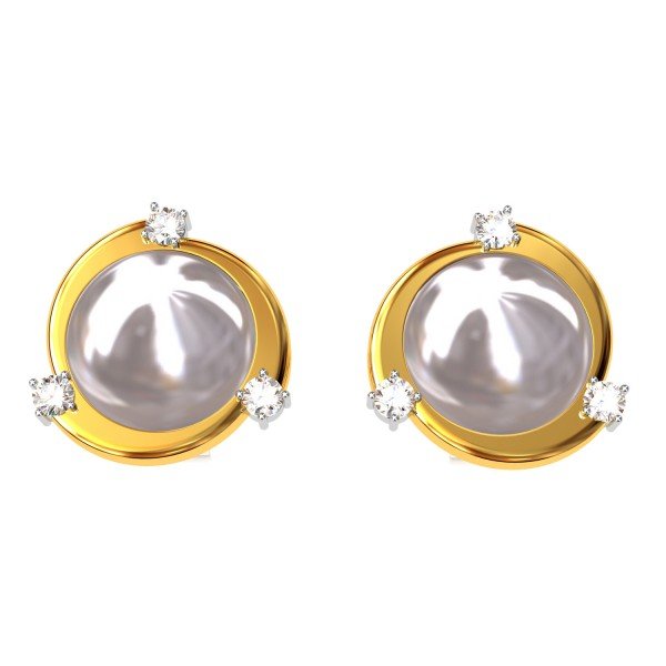 Pearl American Diamond Earring Pearl American Diamond Earring