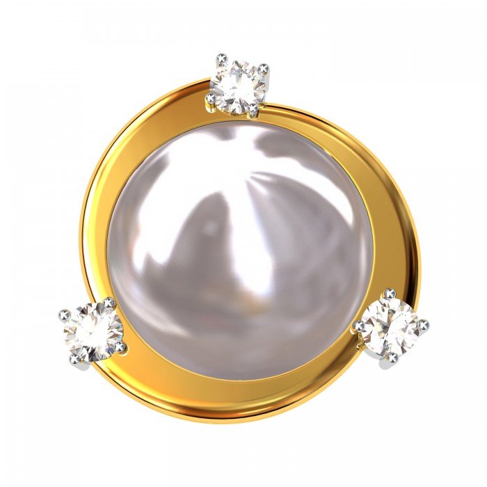 Pearl American Diamond Earring