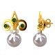 American Diamond Stud Pearl Earring