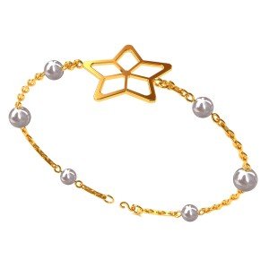 Star Pearl Charm Bracelet