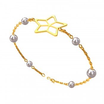Star Pearl Charm Bracelet