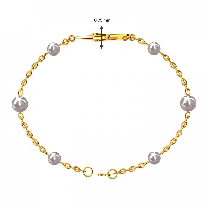 Star Pearl Charm Bracelet