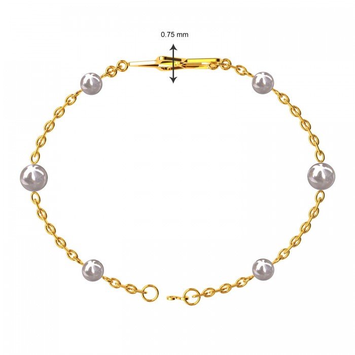 Star Pearl Charm Bracelet