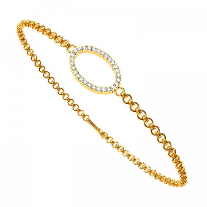 Kyra Oval Diamond Bangle