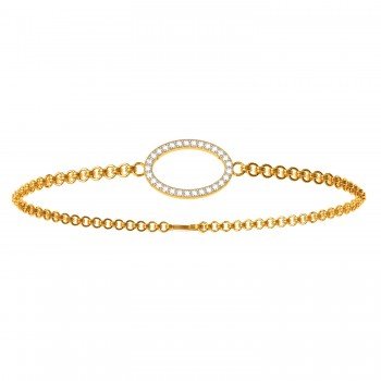 Kyra Oval Diamond Bangle