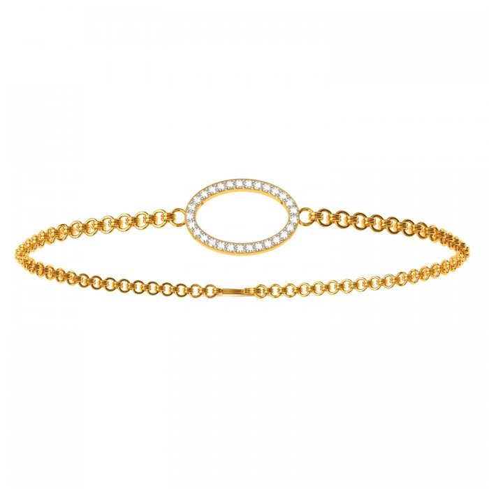 Kyra Oval Diamond Bangle