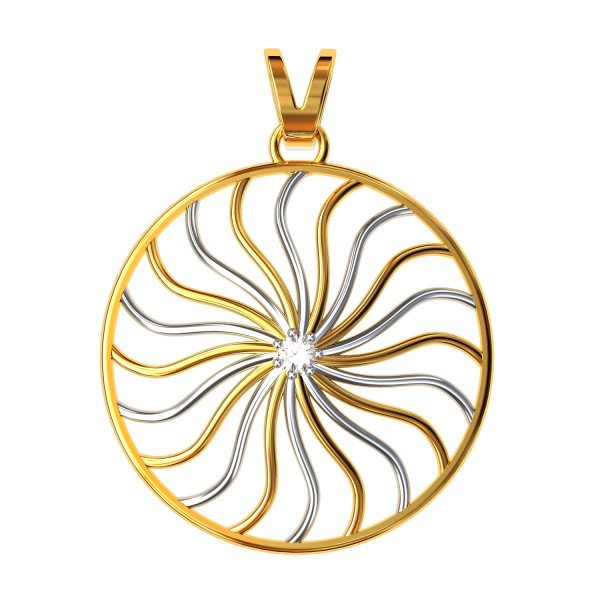 Round American Diamond Spiral Pendant Round American Diamond Spiral Pendant