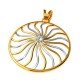 Round American Diamond Spiral Pendant