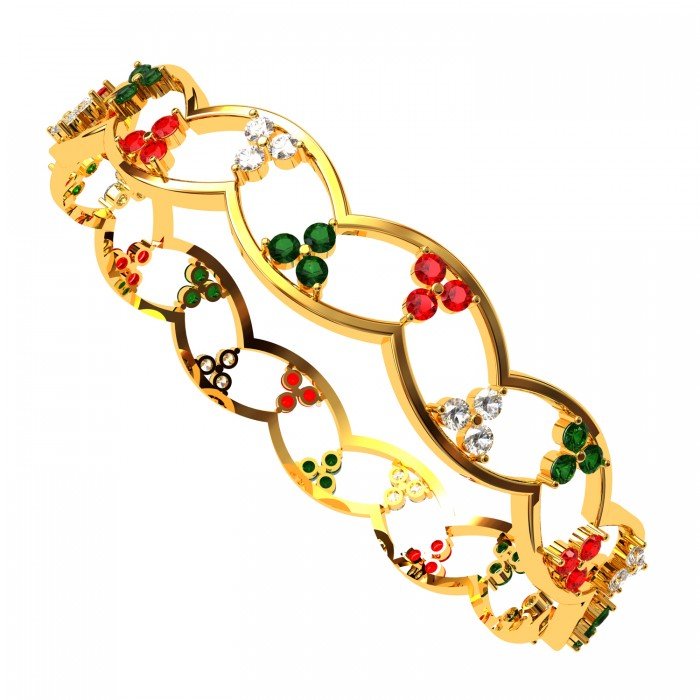 Ruby Diamond Emerald Try Color Bangle