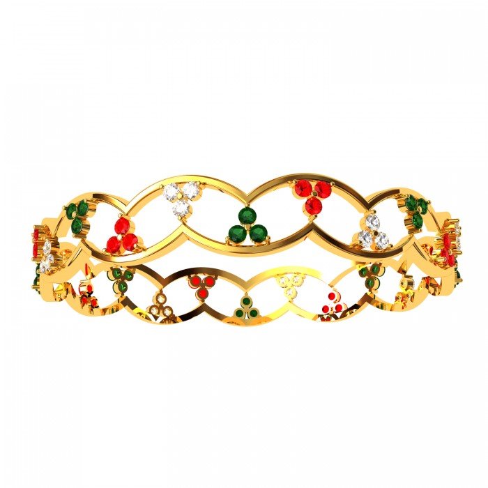 Ruby Diamond Emerald Try Color Bangle