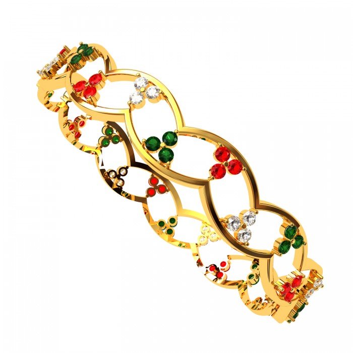 Ruby Diamond Emerald Try Color Bangle