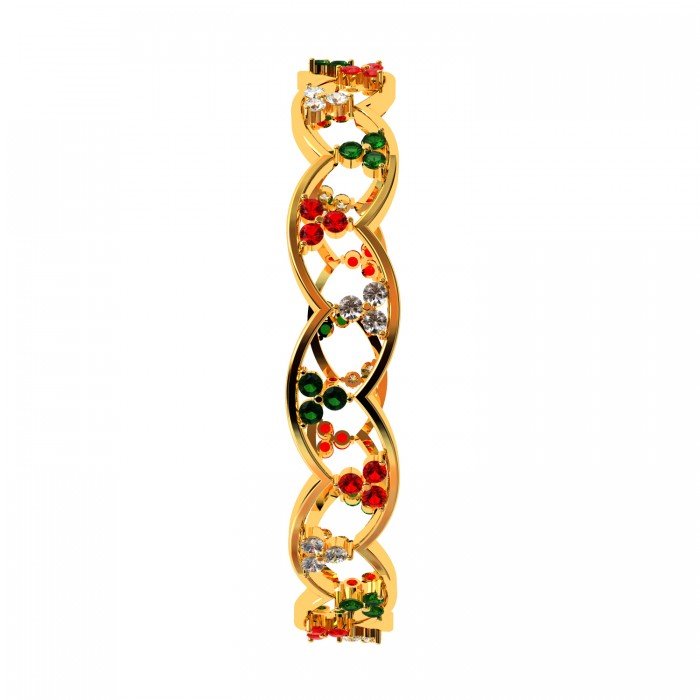 Ruby Diamond Emerald Try Color Bangle