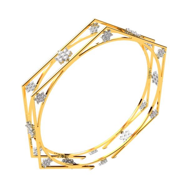 The Diamond Cluster Fashion Bangle The Diamond Cluster Fashion Bangle