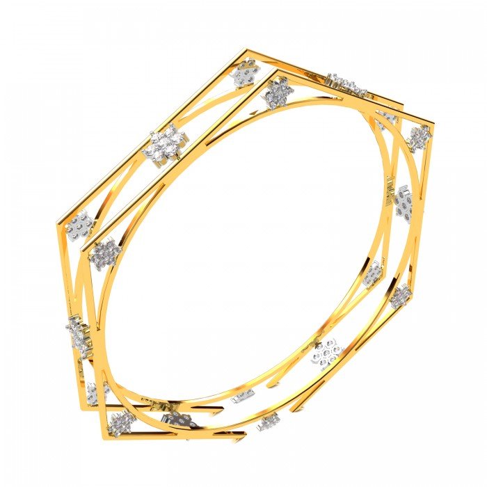 The Diamond Cluster Fashion Bangle