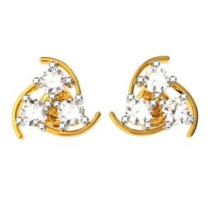 Three Stone American Diamond Earring