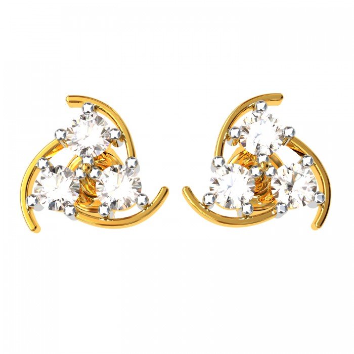 Three Stone American Diamond Earring