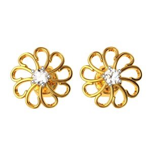 Round American Diamond Earrings Design