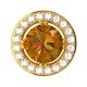 Citrine American Diamond Solitaire Earring