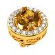 Citrine American Diamond Solitaire Earring