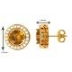 Citrine American Diamond Solitaire Earring