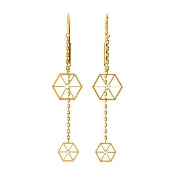 Gold Plated long chain Earrings sui dhaga – Karizma Jewels