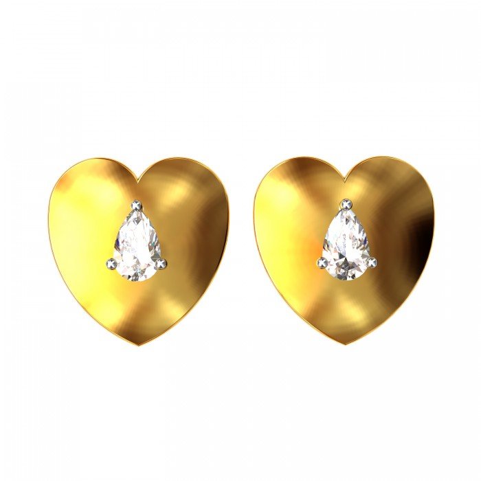 Gold Heart Earring