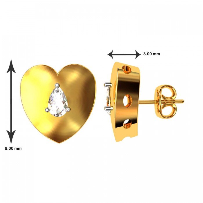 Gold Heart Earring