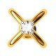 Fashion American Diamond Gold Earring