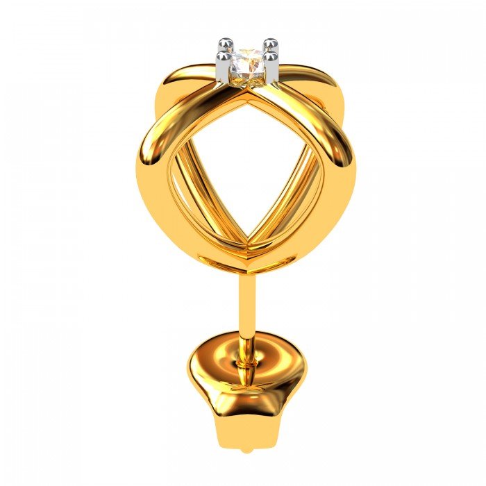 Fashion American Diamond Gold Earring