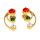 Tri Color Gemstone Earring