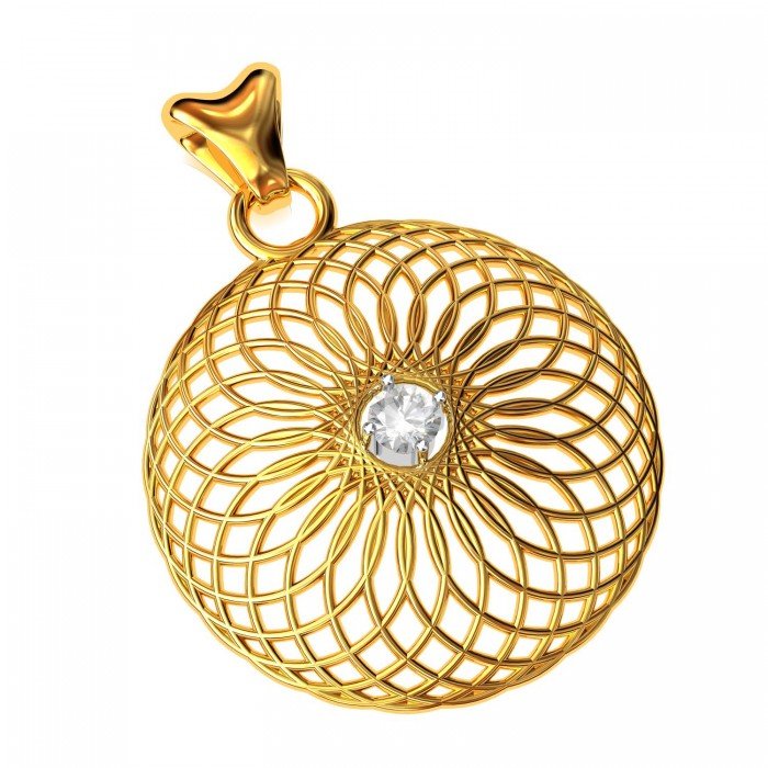 Round Spiral Pendant