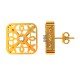 Gold Square American Diamond Earring