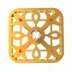 Gold Square American Diamond Earring