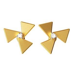 American Diamond Gold Earrings