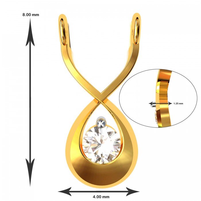 American Diamond Pendant Girlfriend