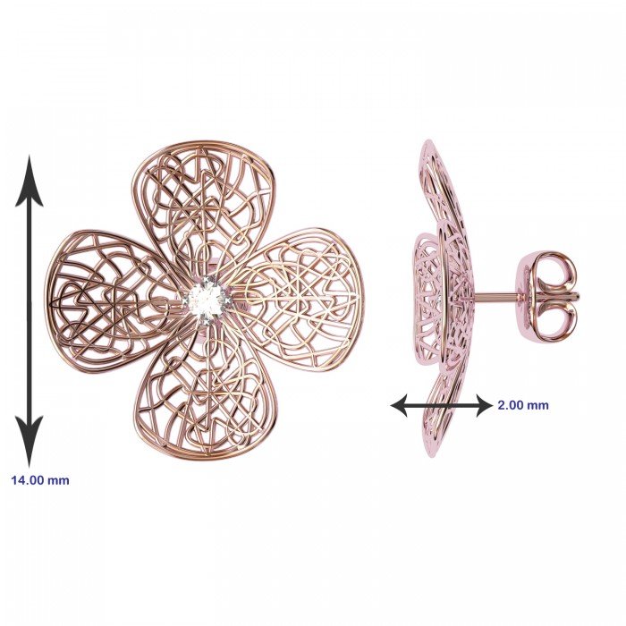 Rose Gold Earrings India