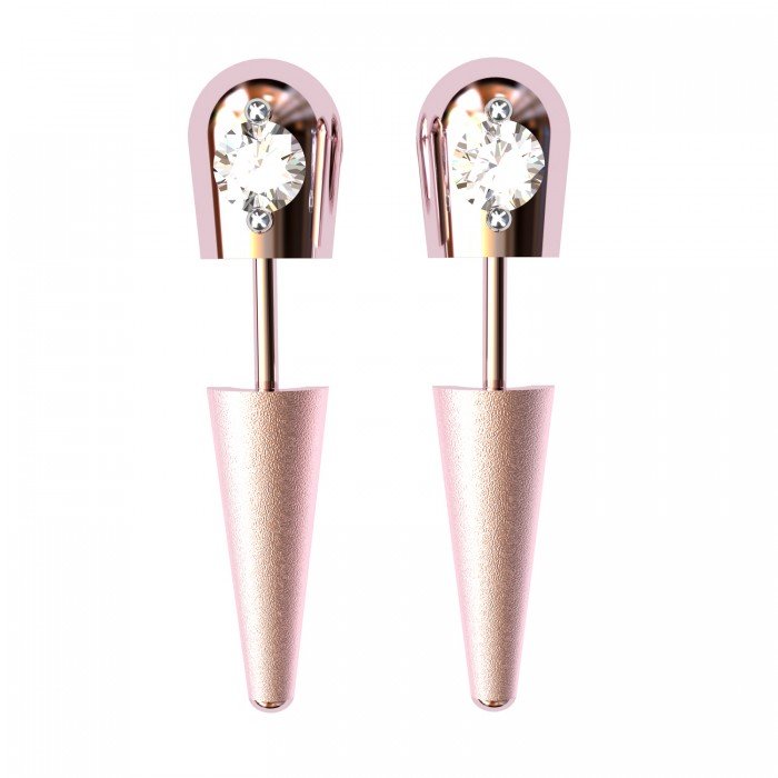 Rose Gold American Diamond Stud