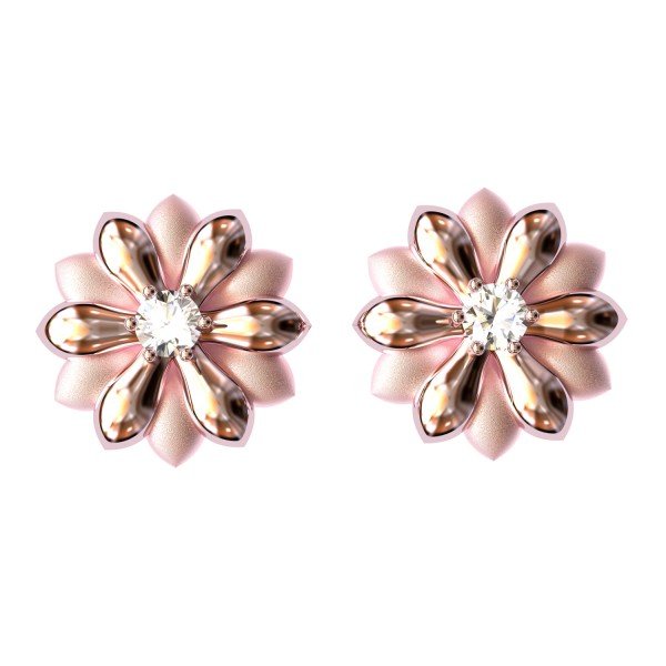 Rose Gold American Diamond Studs Rose Gold American Diamond Studs
